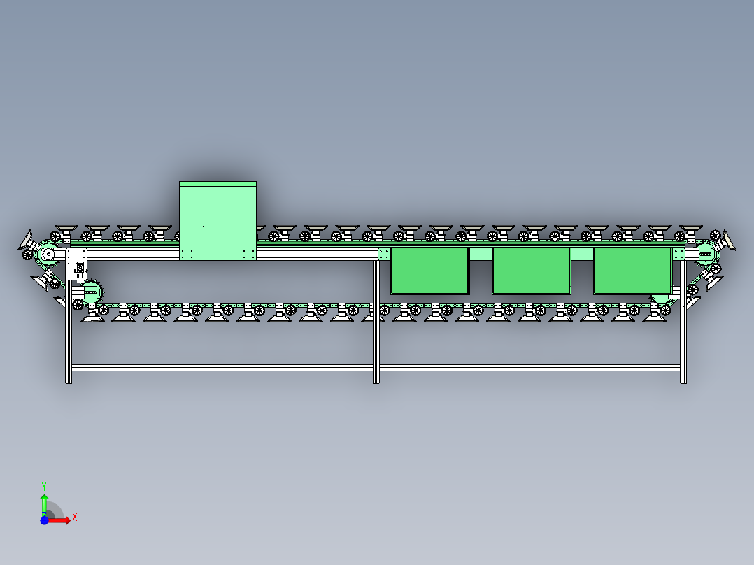 柚子糖度自动分选机设计含三维二维说明书前视图