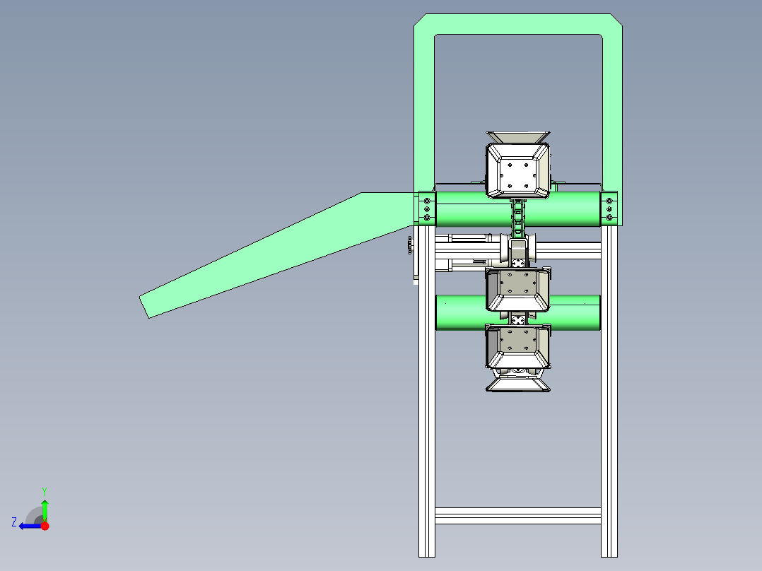 柚子糖度自动分选机设计含三维二维说明书右视图