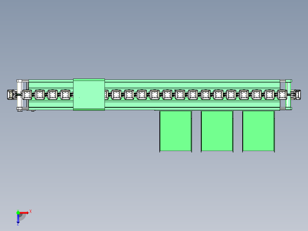 柚子糖度自动分选机设计含三维二维说明书俯视图