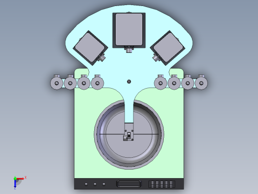 家庭自动炒菜机设计含SW三维及8张CAD图俯视缩略图