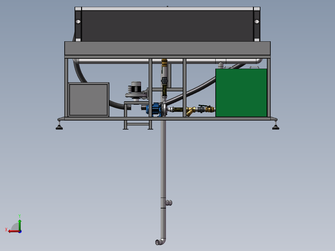 蒸汽加热设备后视图