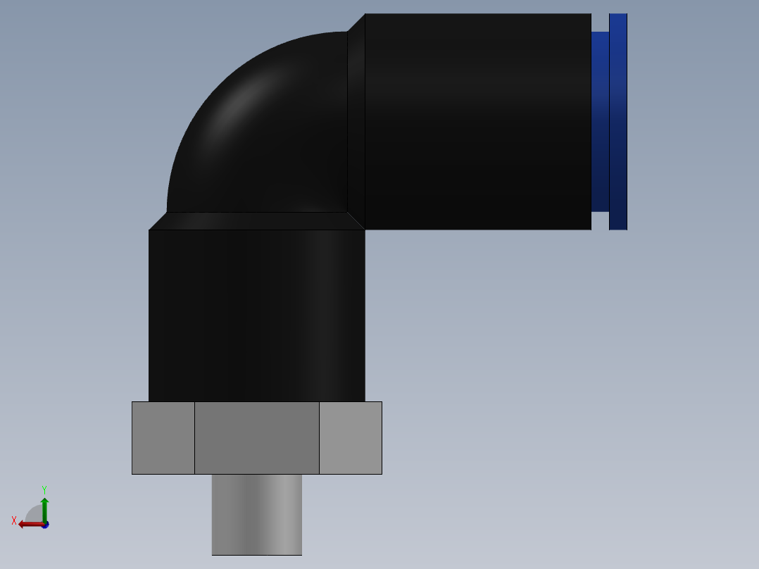 Ø6 x M5 COTOVELO 90° MACHO GIRAT. (C02470605)后视图