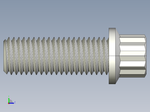 法兰头螺钉-5-16in-24 7-8long 12-point screws.IGS左视缩略图