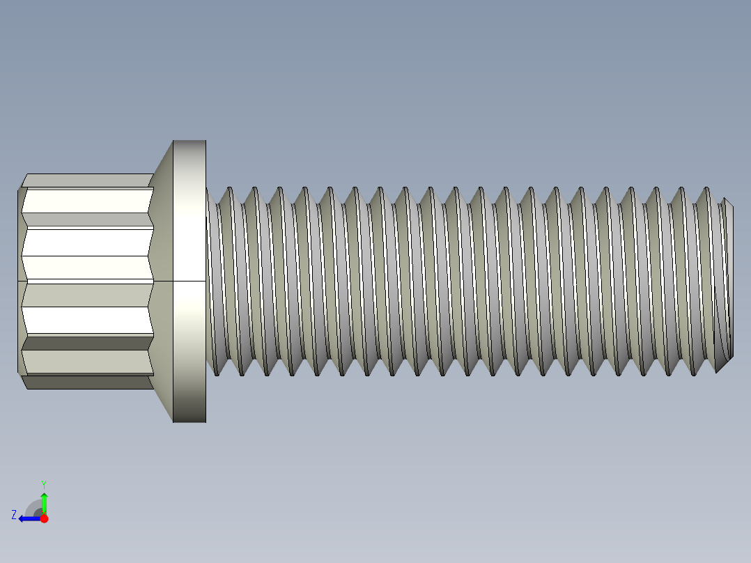 法兰头螺钉-5-16in-24 7-8long 12-point screws.IGS右视图
