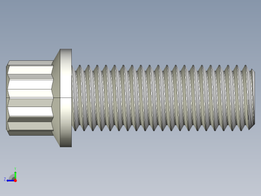 法兰头螺钉-5-16in-24 7-8long 12-point screws.IGS右视缩略图