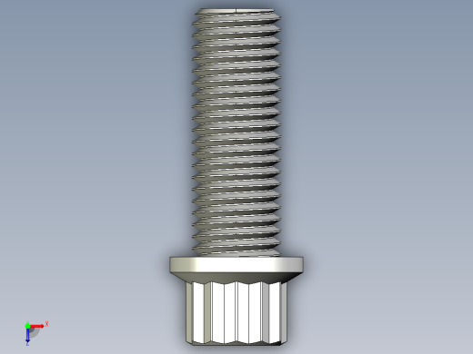法兰头螺钉-5-16in-24 7-8long 12-point screws.IGS俯视缩略图