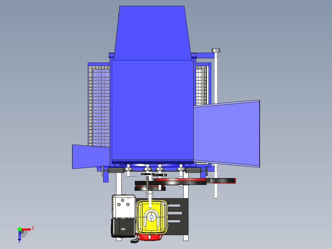 玉米脱粒机和脱粒机-IGES俯视图