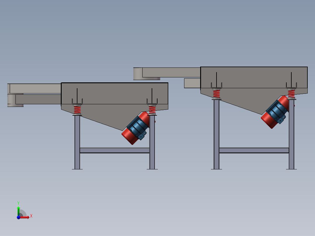 直线振动筛sw19可编辑前视图