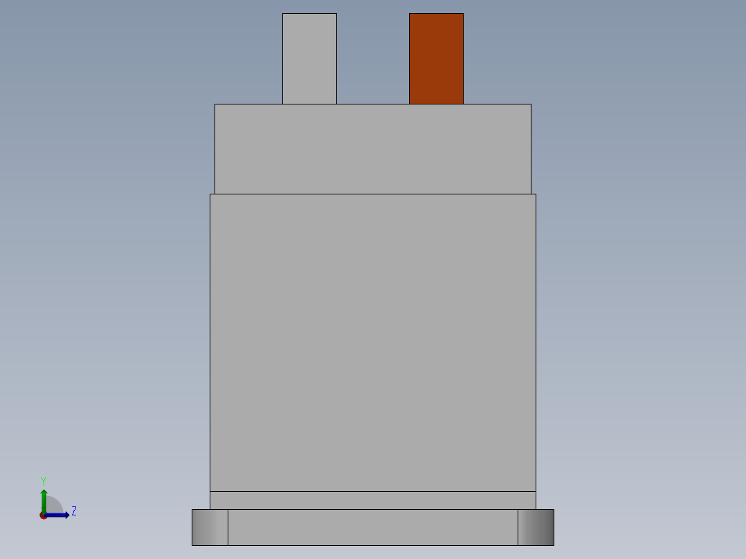 电池电极裁切定位夹具左视图