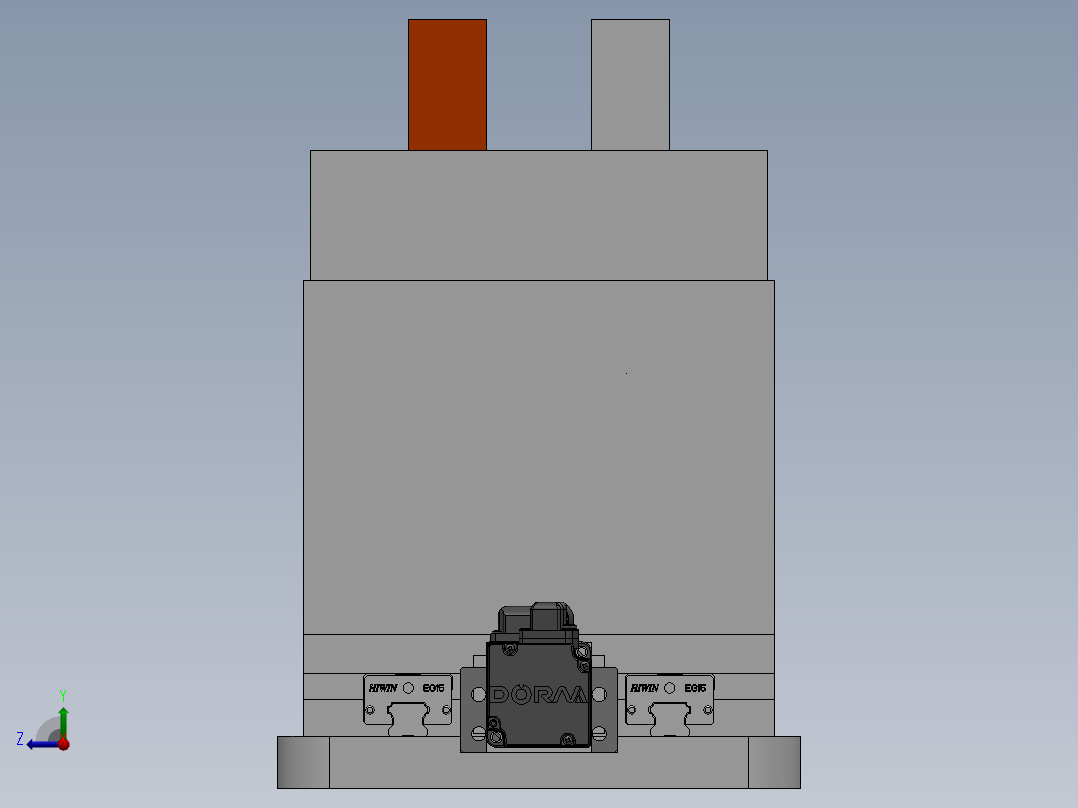 电池电极裁切定位夹具右视图