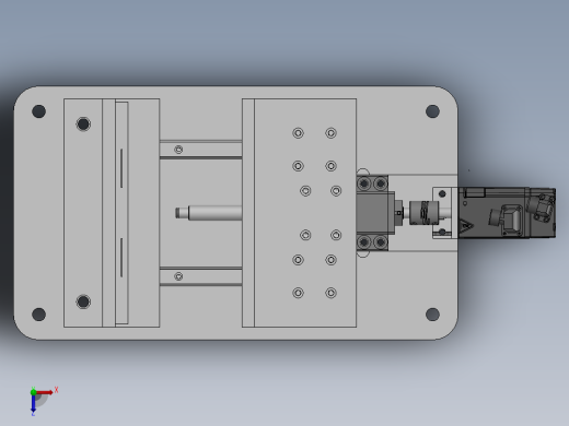 电池电极裁切定位夹具俯视缩略图