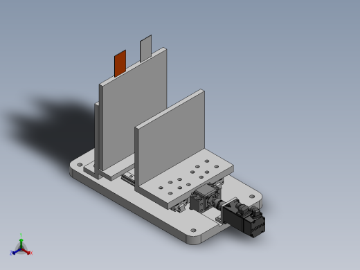 电池电极裁切定位夹具正等轴测缩略图