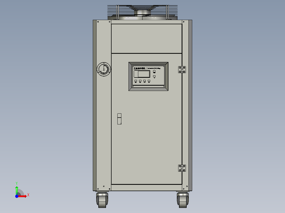 3P东旭工业油冷机制冷液压站冷油机散热冷却器8000kcal前视图