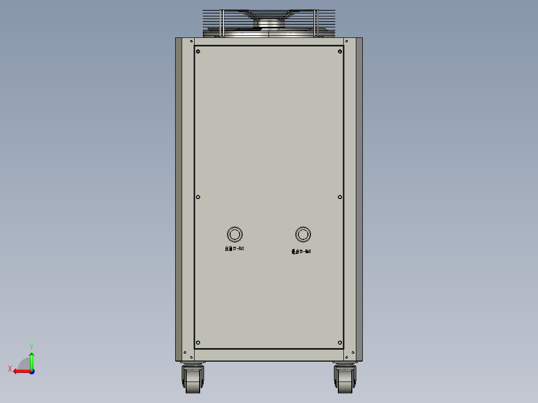 3P东旭工业油冷机制冷液压站冷油机散热冷却器8000kcal后视图