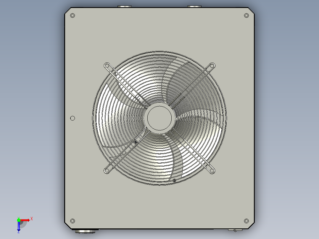 3P东旭工业油冷机制冷液压站冷油机散热冷却器8000kcal俯视图