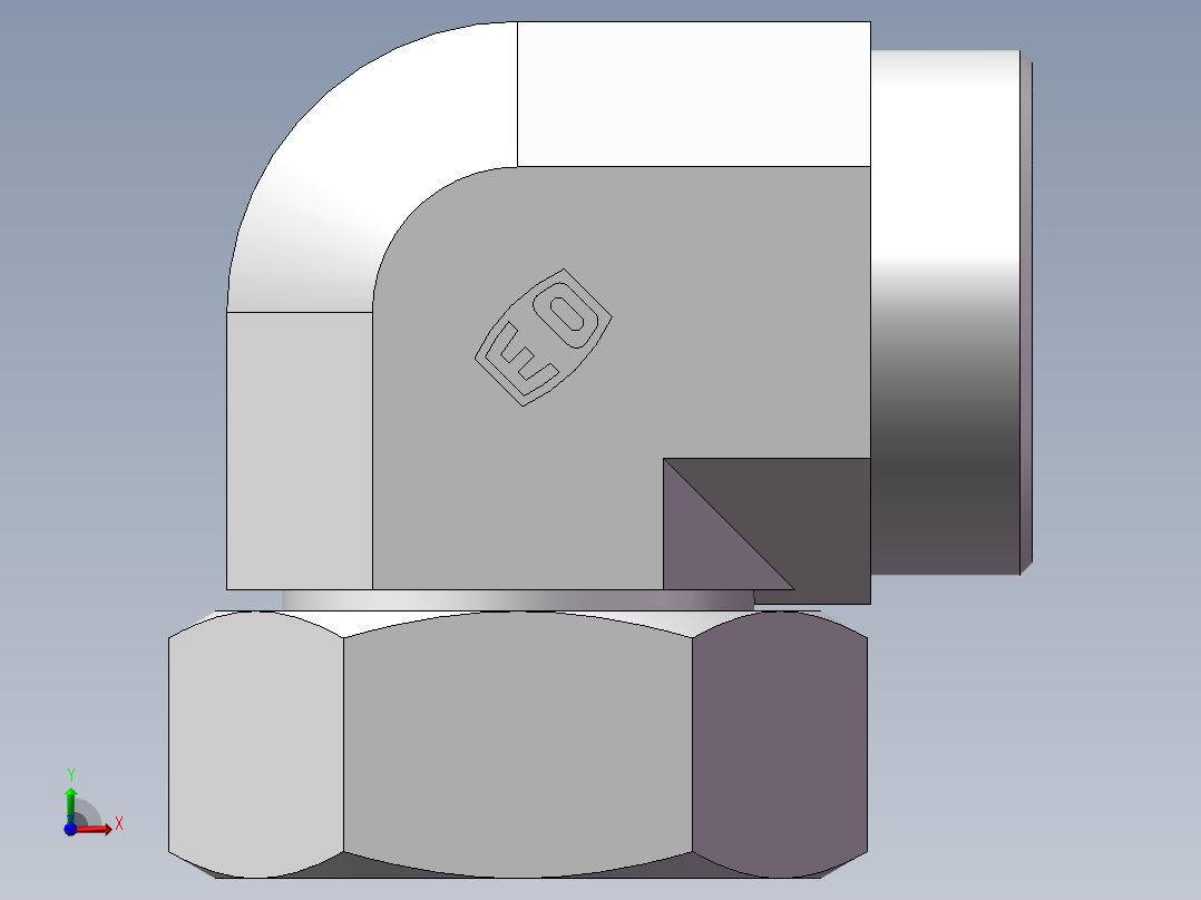 直角组合接头、2C9-52前视图
