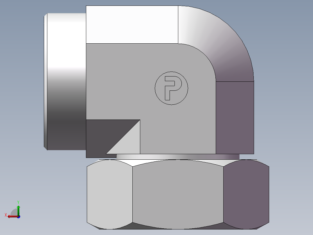 直角组合接头、2C9-52后视图