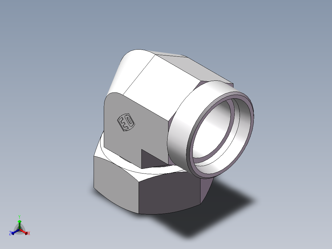 直角组合接头、2C9-52正等轴测图