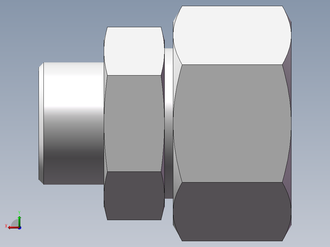 直通变径接头、2D-30-42后视图