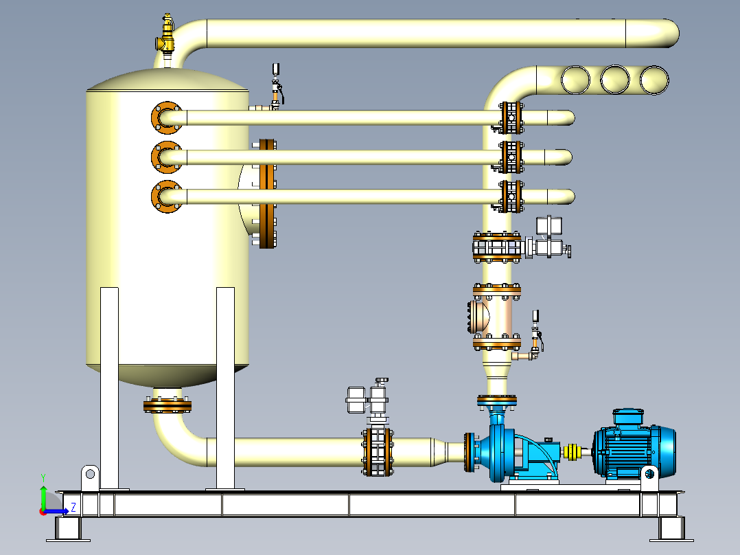 B2003907-水过滤系统左视图