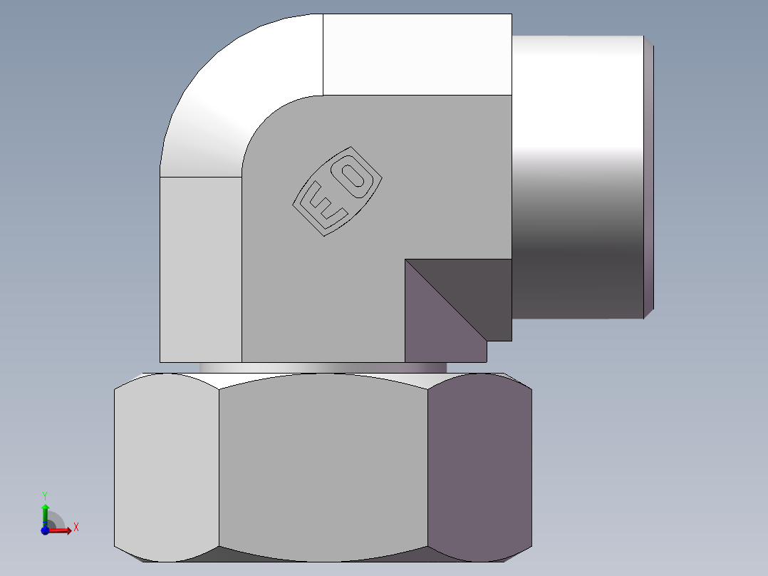 直角组合接头、2D9-36前视图