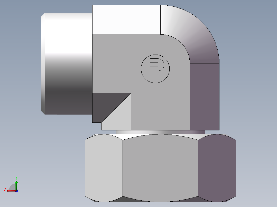 直角组合接头、2D9-36后视图