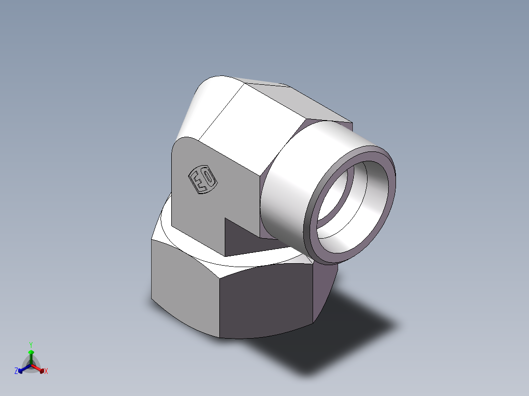 直角组合接头、2D9-36正等轴测图