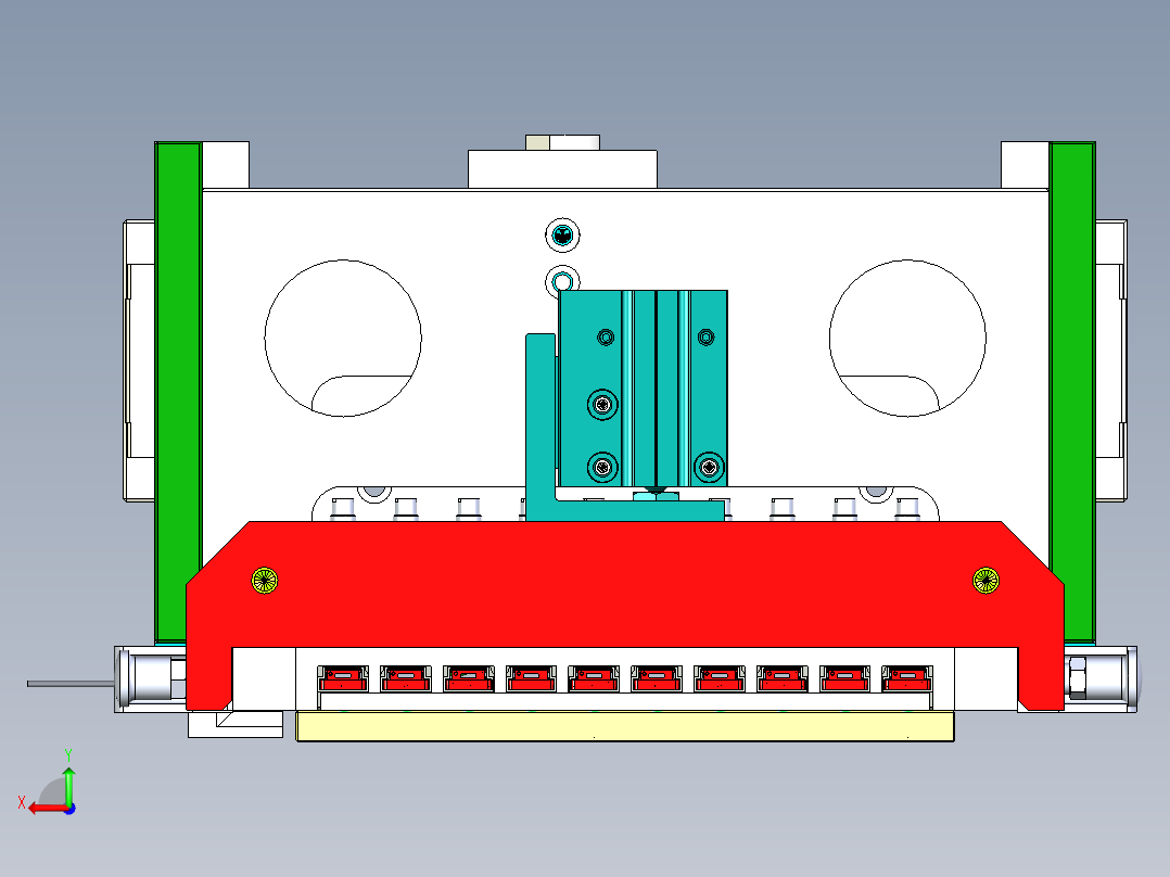 立式下料结构设备后视图