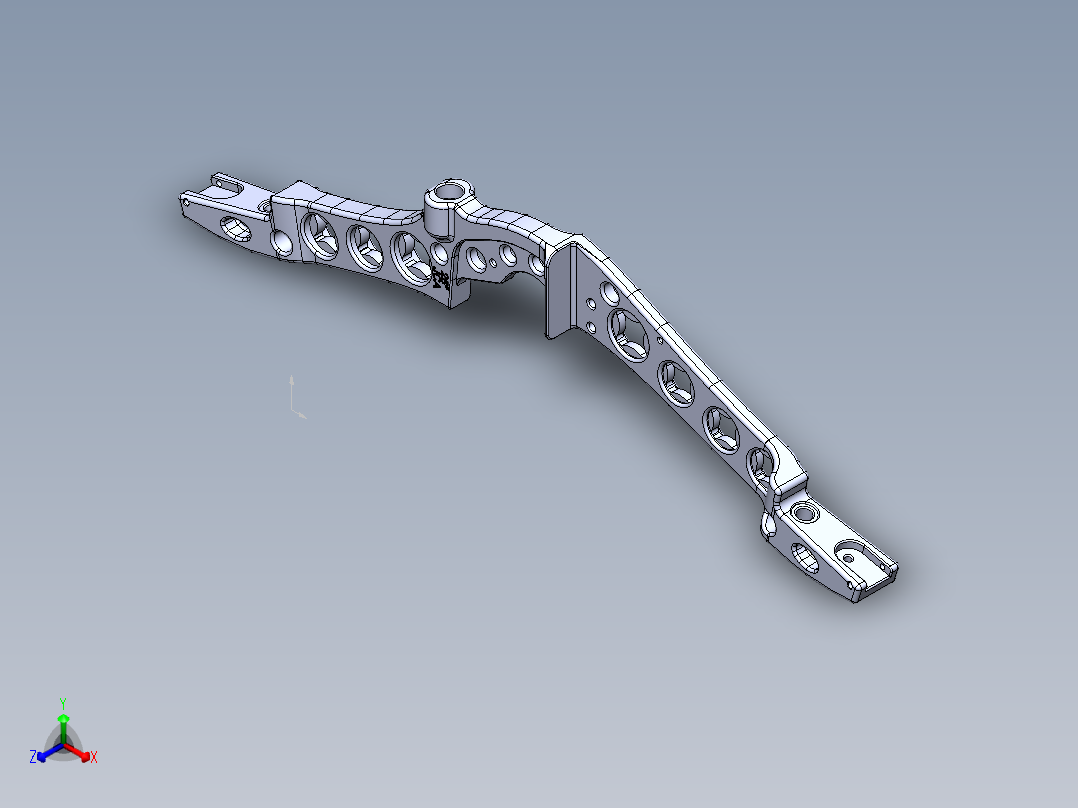 反曲美猎弓把 25寸 895084正等轴测图