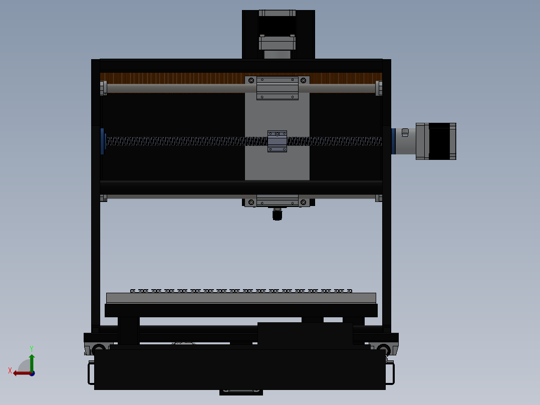 Kw铣削主轴雕刻机后视图