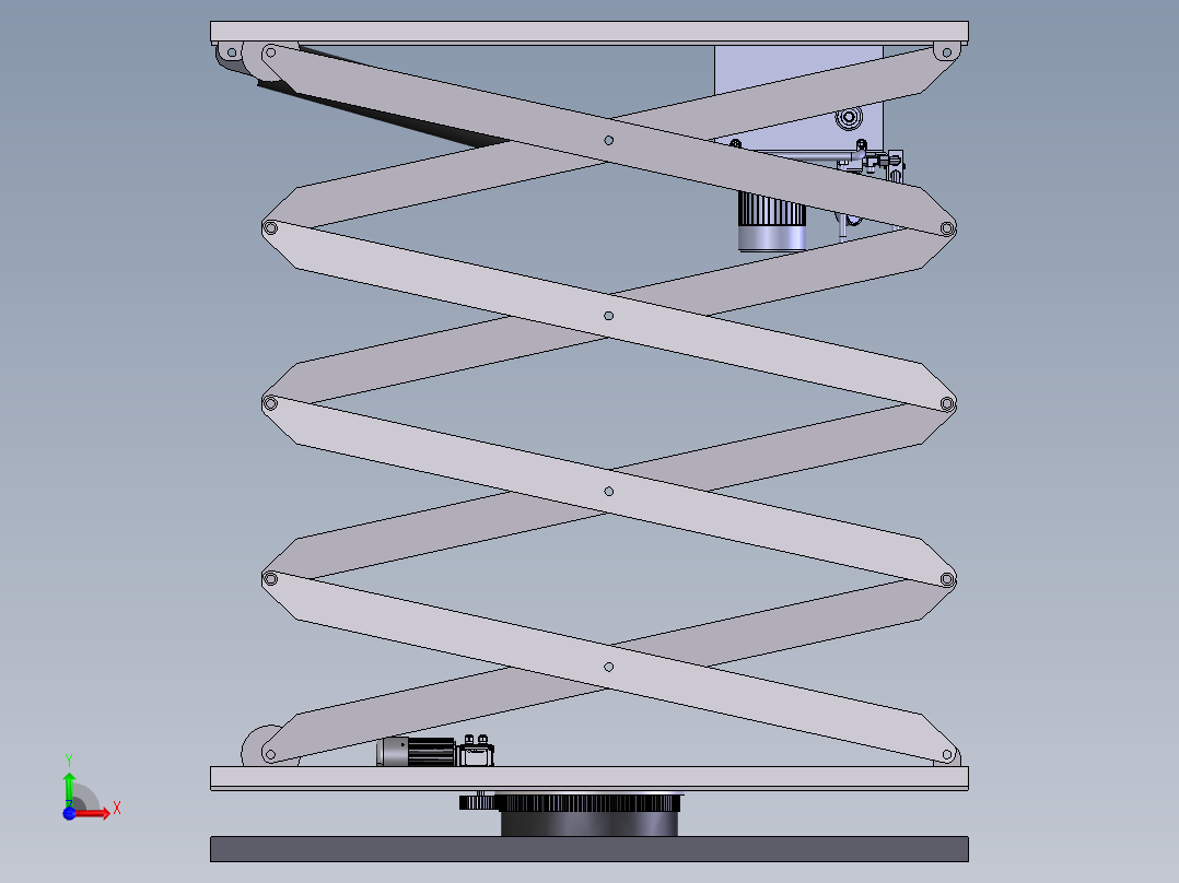 剪切式升降机前视图
