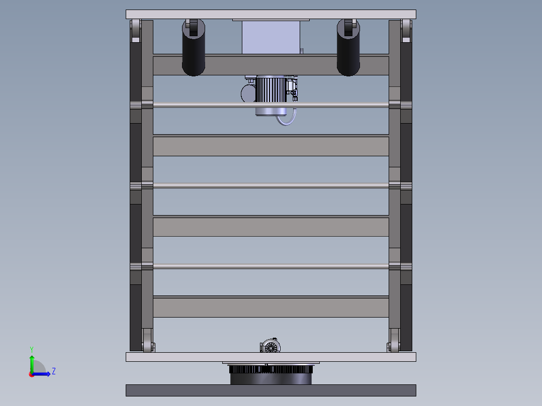 剪切式升降机左视图