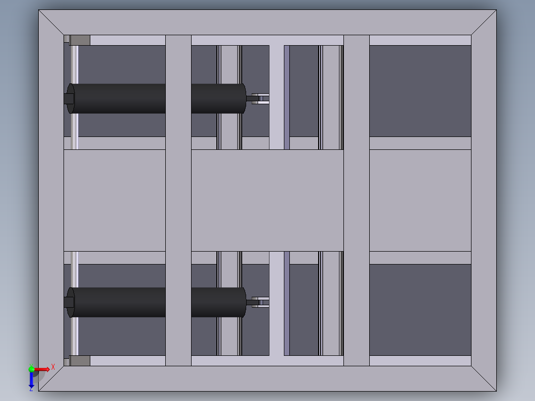 剪切式升降机俯视图
