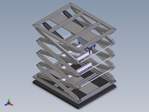 剪切式升降机正等轴测缩略图