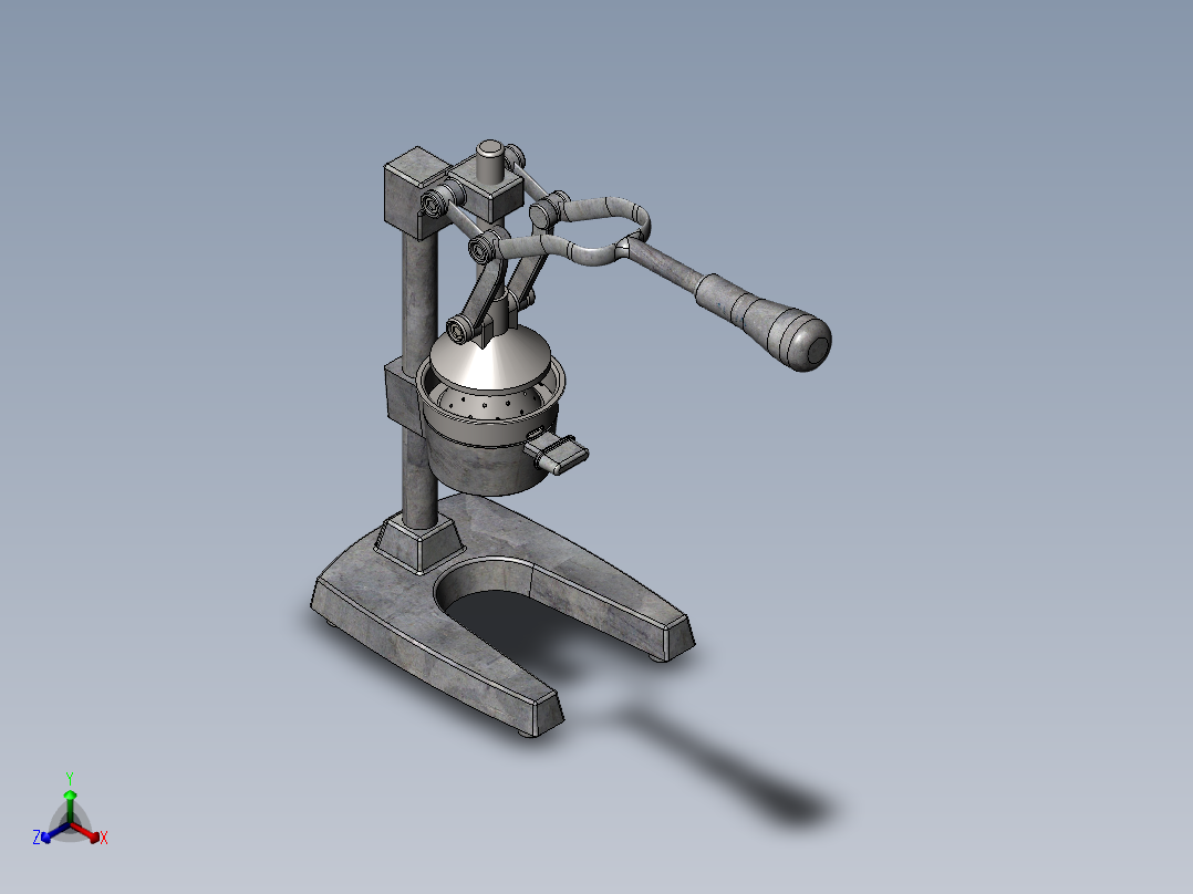 榨汁机(7)正等轴测图