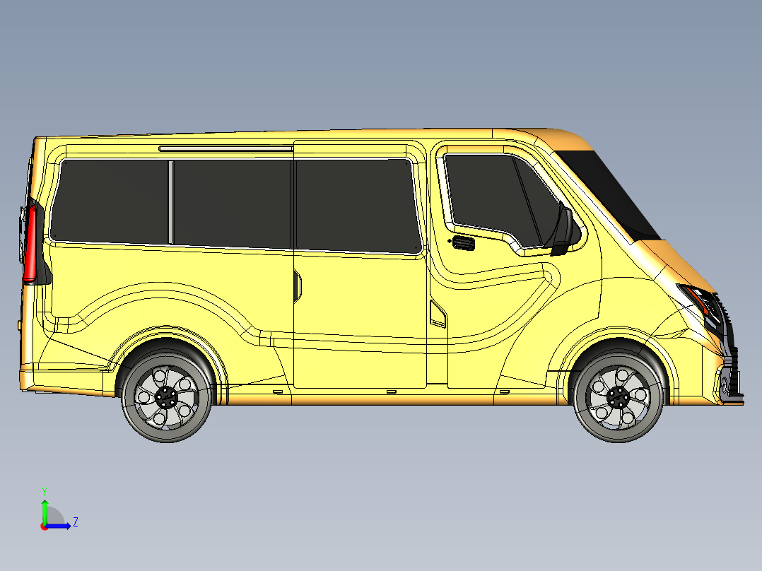 B3003913-轻型卡车 TBO 3面包车左视图