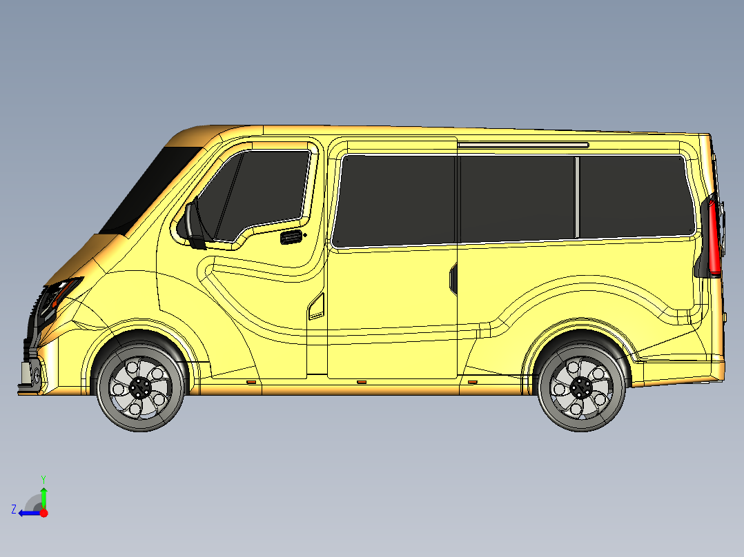 B3003913-轻型卡车 TBO 3面包车右视图