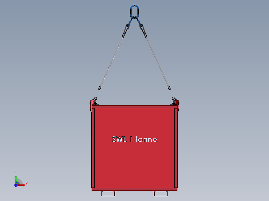 货物吊笼前视图