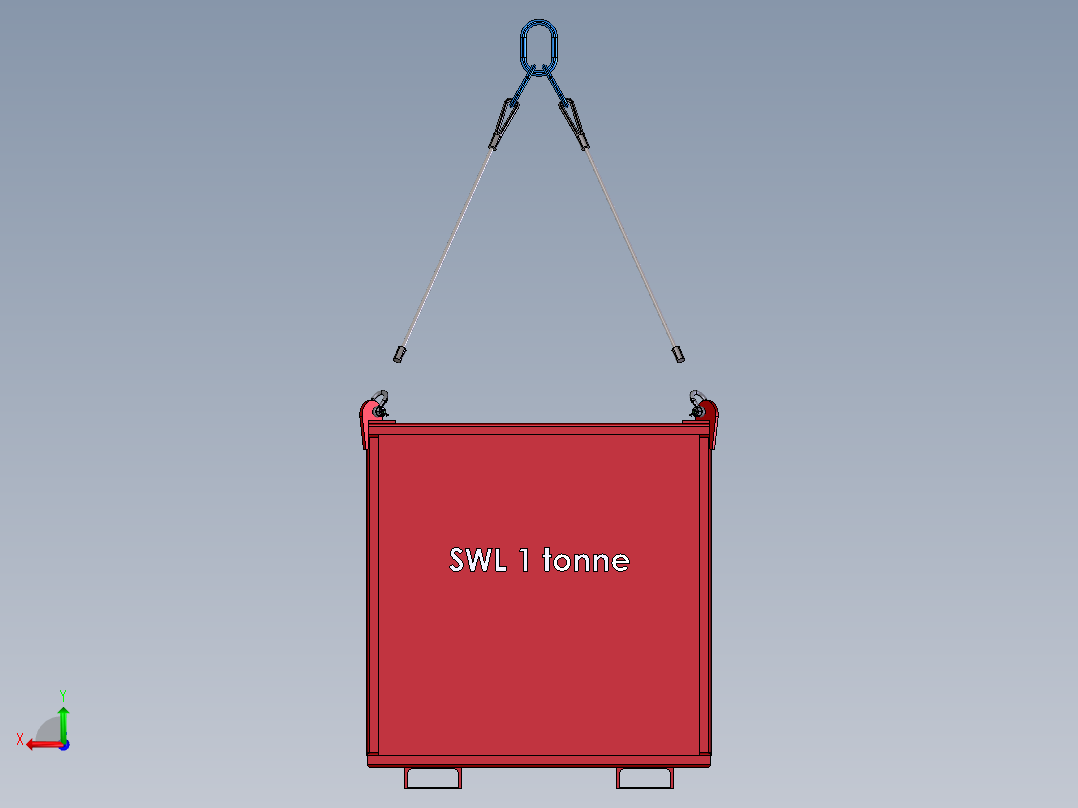 货物吊笼后视图