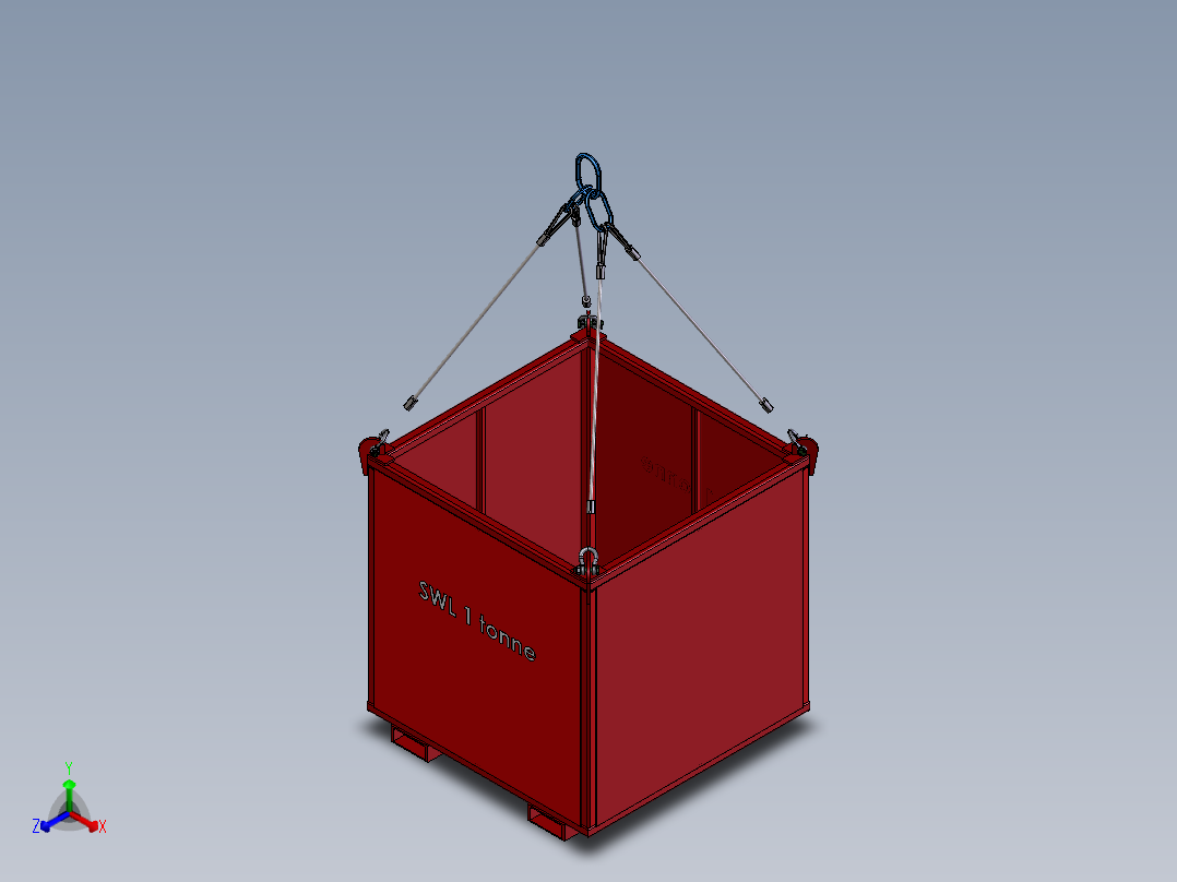 货物吊笼正等轴测图