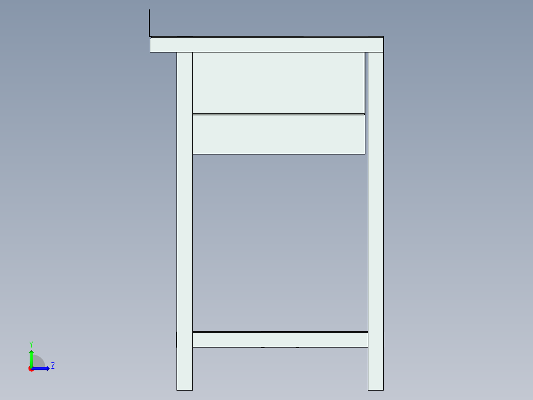 吧台（中性设备）左视图
