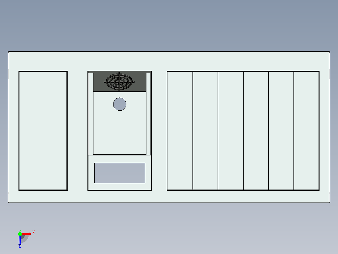 吧台（中性设备）俯视图