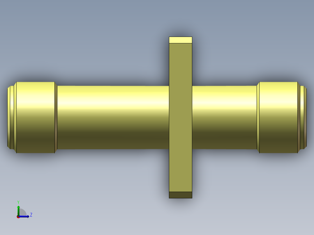 射频转接头_SMA-SMA-KKF_双通头_SMA母转母_带方板_法兰盘左视图