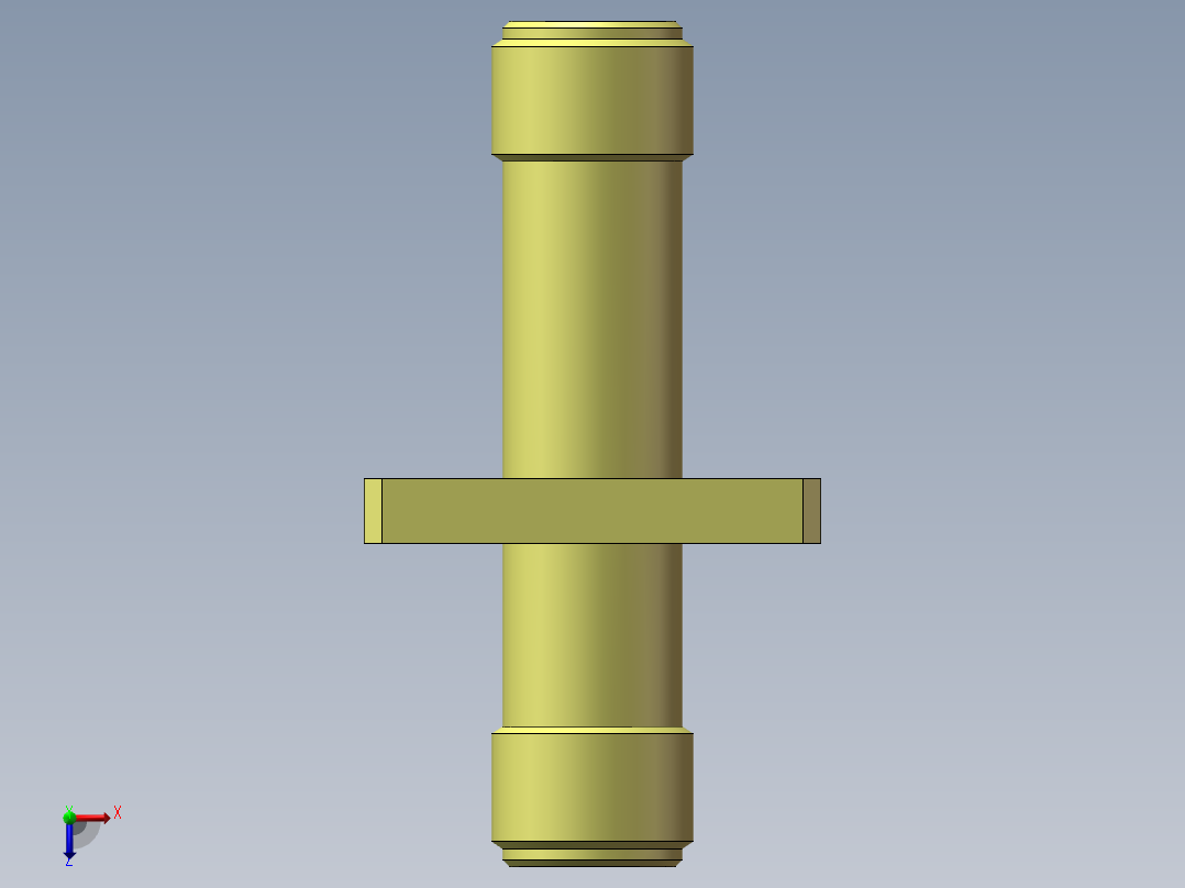 射频转接头_SMA-SMA-KKF_双通头_SMA母转母_带方板_法兰盘俯视图