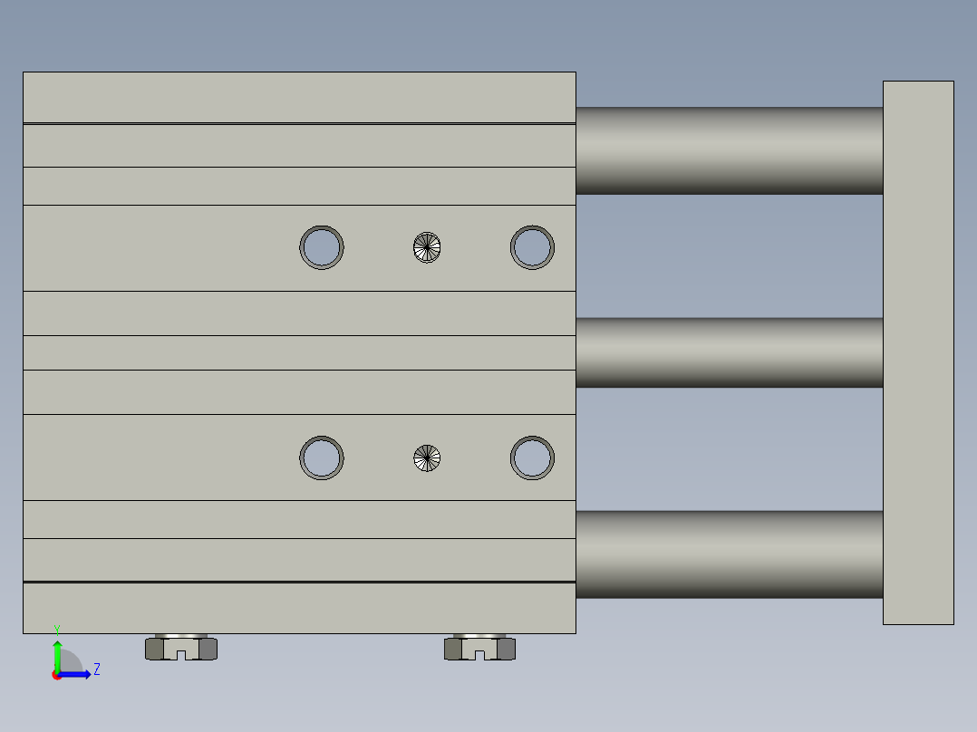 MGPM16-30-M9NV(0_0_0)-薄型带导杆缸-SMC左视图