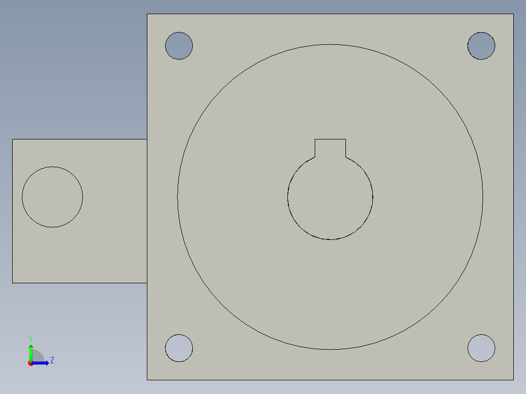 松下伺服400WMSMF042L1U2左视图
