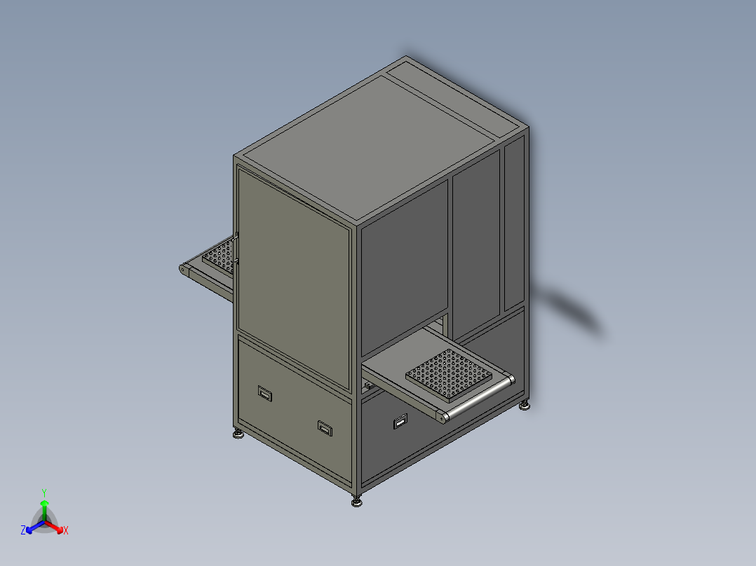 食品分割裁切设备正等轴测图
