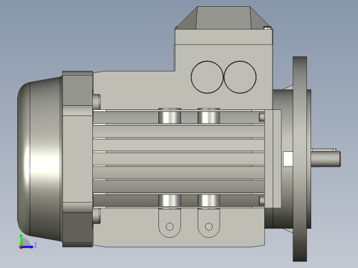 IMB5H63-90通用电机YS-632-4-B5左视缩略图