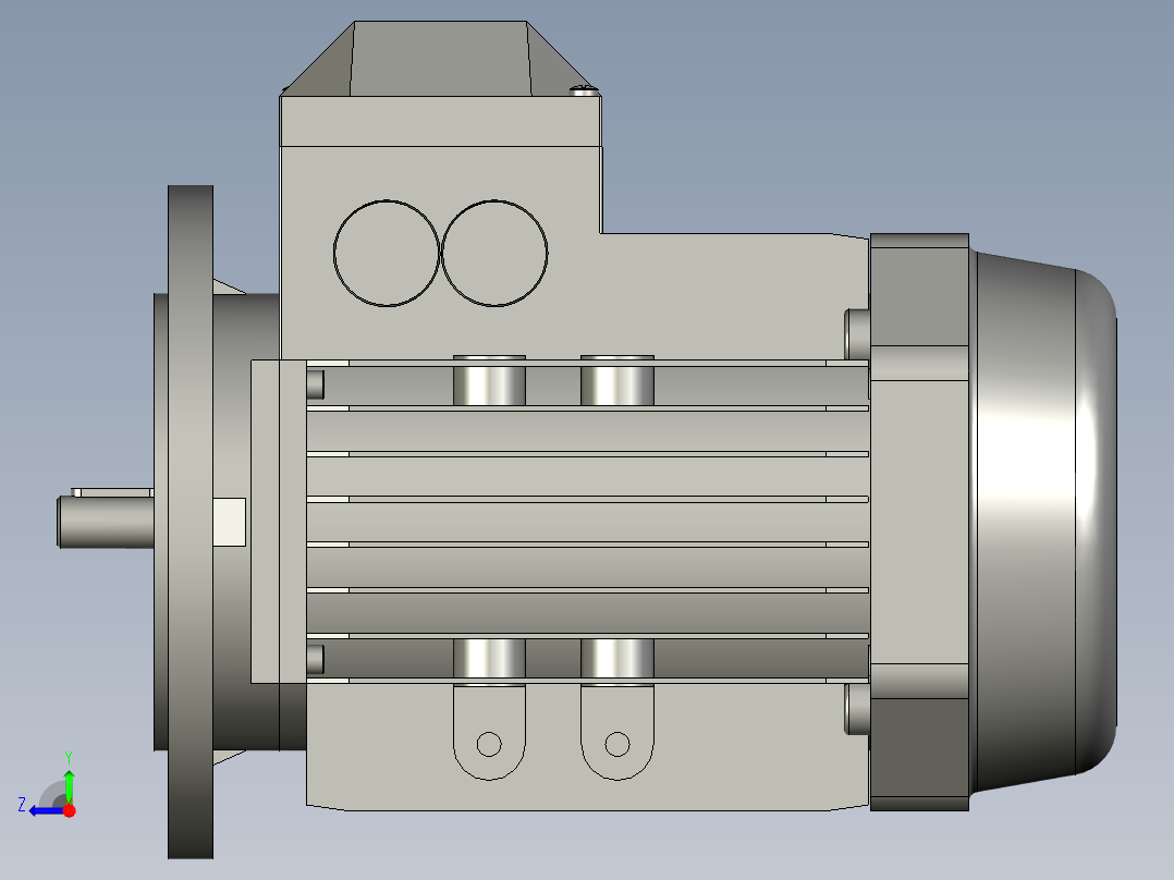 IMB5H63-90通用电机YS-632-4-B5右视图