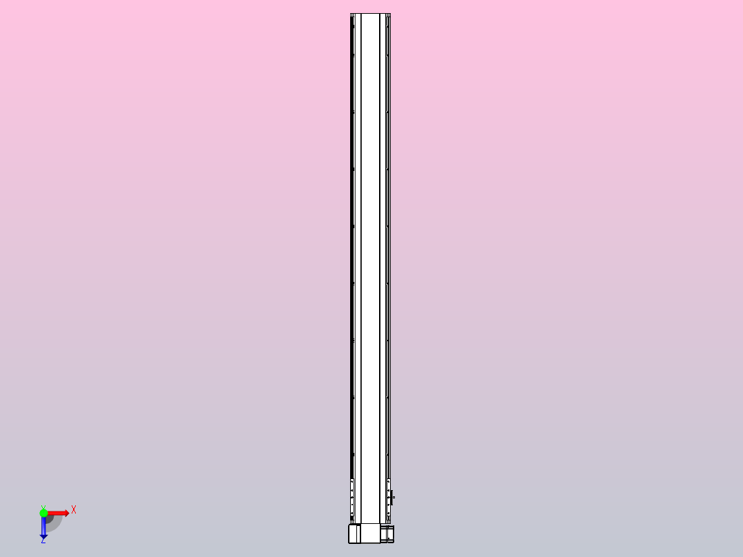 皮带直线轴半封闭可选导轨TPA-HNB-140D-120-L1550-LP-C-P40-N3俯视图